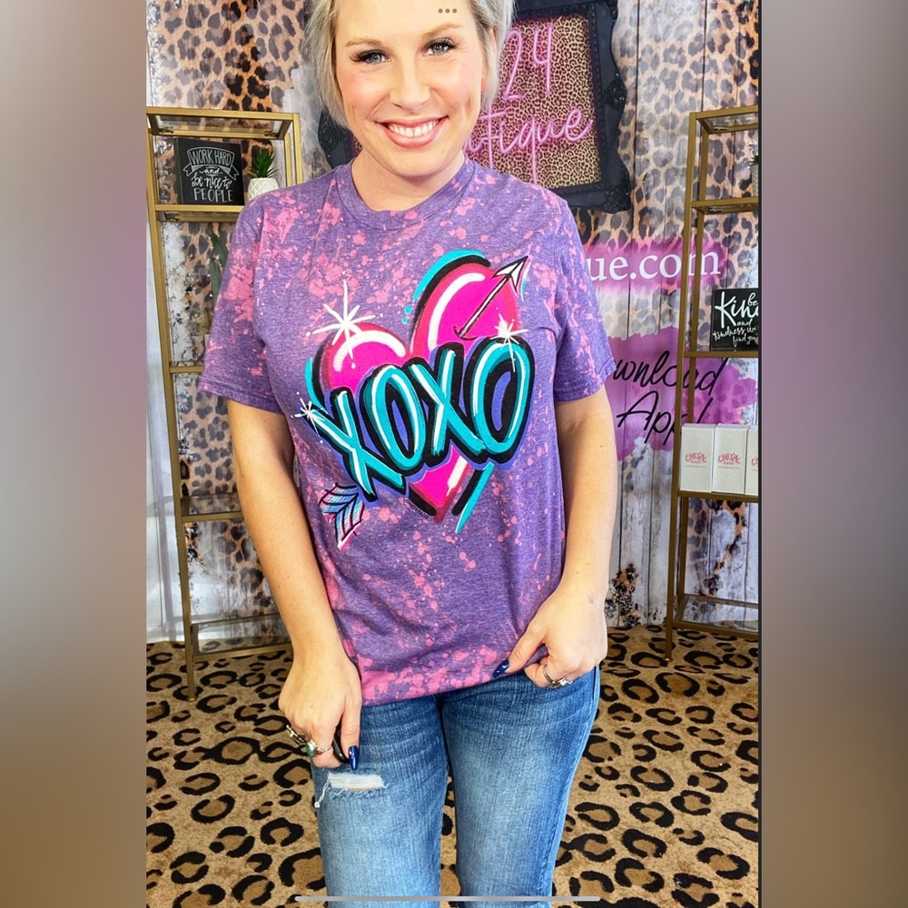 One24 Rags XOXO Splatter Tshirt